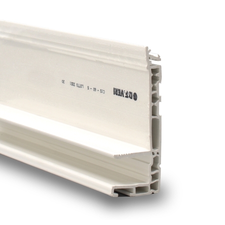 Profilo cassamatta DeFaveri per controtelaio C1 Super, taglio termico, battuta 60 mm, lunghezza 3000 mm, materiale PVC