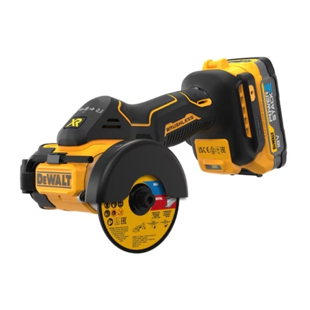 Minitroncatrice 18V DCS438N-XJ Dewalt, diametro lama 76 mm, velocità taglio 20000 giri/min, kit batterie XR Power Stack
