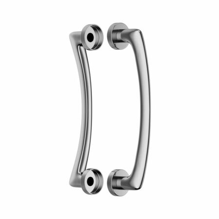 DND serie LINEAR Maniglione accoppiato con rosette finitura CROMO LUCIDO