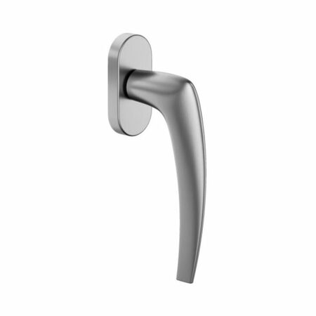 Martellina DK Linear DND LI22V per finestra, rosetta ovale 31x64x9 mm, Ottone finitura Power Cromo Satinato
