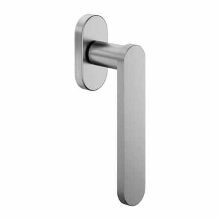 Martellina DK Short DND SH22V per finestra, rosetta ovale 31x64x9 mm, Ottone finitura Power Cromo Satinato