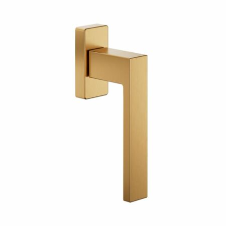 Martellina DK Edra 02 DND ED25 per finestra, rosetta stretta 31x64X12 mm, Ottone finitura Oro Antico Satinato