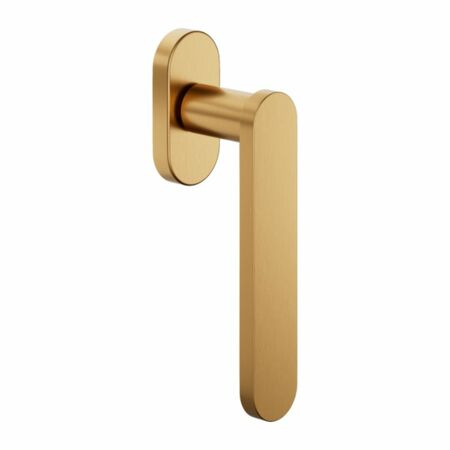 Martellina DK Short DND SH22V per finestra, rosetta ovale 31x64x9 mm, Ottone finitura Oro Antico Satinato