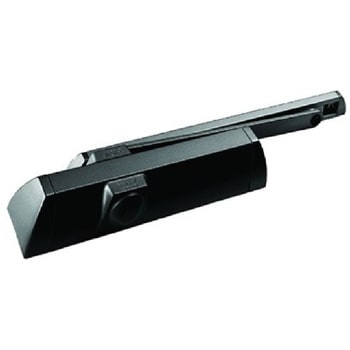 Chiudiporta aereo a camma TS 90 Impulse Dormakaba per porta battente, forza di chiusura EN 3/4, braccio a slitta, finitura Nero RAL 9005