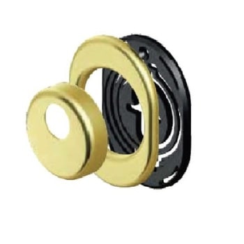 Kit cover con mostrina Disec per rinforzo Sferik, dimensioni 85x65 mm, colore Ottone Lucido