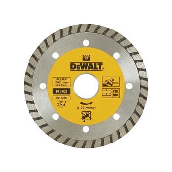 Disco turbo a corona continua DeWalt per pietra, diametro 230 mm, foro 22,2 mm