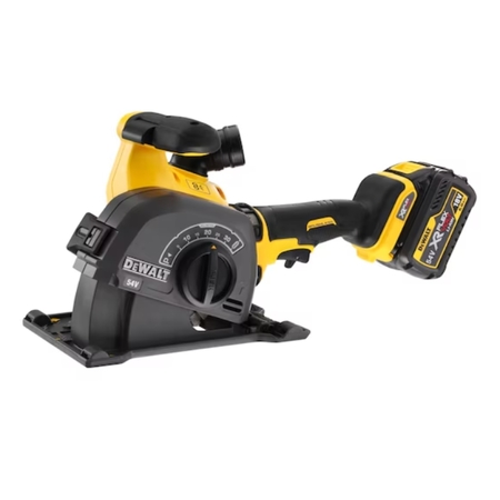 Scanalatrice 54V XR Flexvolt DCG200T2-QW Dewalt, doppio disco diametro 125 mm, kit batterie 6 Ah