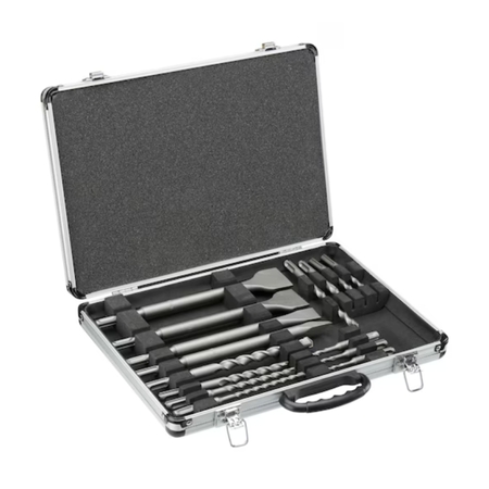 Set 11 punte SDS-Plus Dewalt per calcestruzzo e muratura, diametro 5-14 mm, lunghezza 110-210 mm, con 4 scalpelli da 250 mm