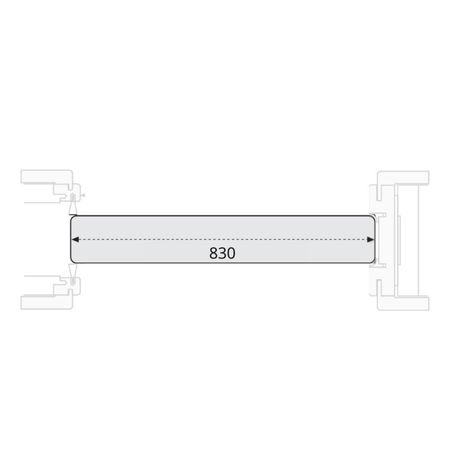 Pannello Modello Q Door-Xe per porta scorrevole, dimensione 800x2100 mm, Laminatino TSS finitura Bianco Liscio