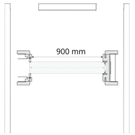 Kit Stipiti modello Q Door-Xe per scorrevole interno muro, dimensione 900x2100x105, coprifilo da 12 mm, listellare finitura Bianco Liscio