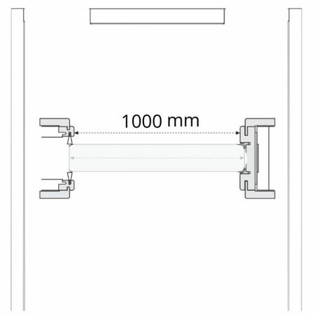 Kit Stipiti modello Q Door-Xe per scorrevole interno muro, dimensione 1000x2100x105, coprifilo da 10 mm, listellare finitura Bianco Matrix
