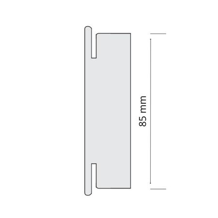 Lista di passaggio Door-Xe per porta, dimensione 107x40x3000 mm, Listellare Laminato TSS finitura Bianco Matrix