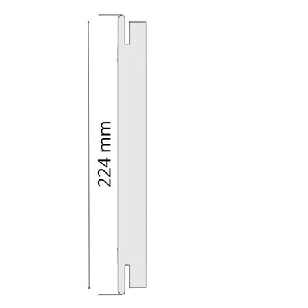 Foglio bussola Door-Xe per montante, Femmina-Femmina, dimensione 224x14x3000 mm, Multistrato Laminato TSS finitura Bianco Liscio
