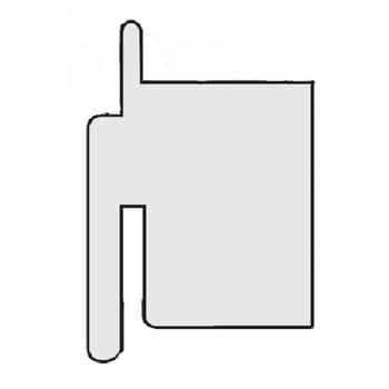 Foglio bussola in multistrato Maschio/Femmina, dimensione 180x25x2190 mm, finitura Bianco Liscio