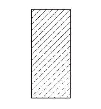 Pannello per porta battente Sinistro Sofi in laminatino TSS, dimensione 600x2100 mm, finitura Bianco Liscio