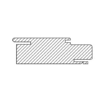 Traverso per stipiti porta modello Sofi in laminatino TSS, dimensione 600x100 mm, finitura Bianco Liscio
