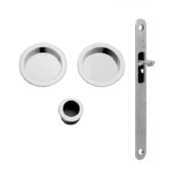 Kit Ad-Point tondo cieco con tirante per porta scorrevole, diametro 48 mm, colore Ottone Lucido