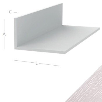 Coprifilo Angolo Exte in Pvc per serramento interno ed esterno, misure 20x20x2,5 mm, finitura Crystal White