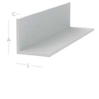 Coprifilo Angolo Exte in Pvc per serramento interno ed esterno, misure 30x30x2,5 mm, finitura Bianco in Massa