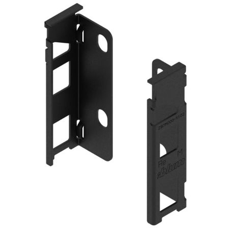 Set supporto schienale ZB7M000S Blum per Legrabox M, finitura Nero Carbonio
