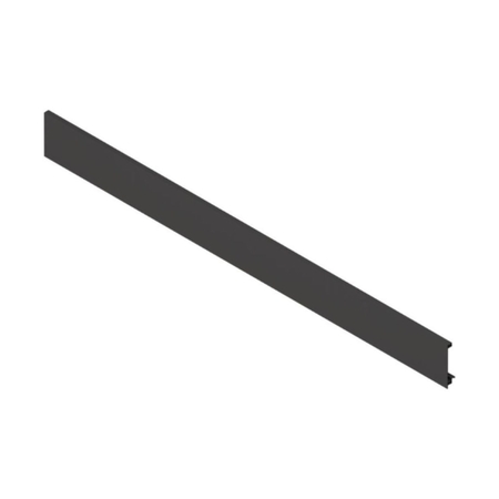 Frontale interno ZV7.1043C01 Blum per cassetto Legrabox, senza scanalatura, lunghezza 1200 mm, Alluminio finitura Nero Carbonio