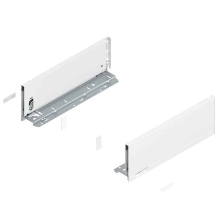 Set spondina K Legrabox 770K3002S Blum, altezza 128,5 mm, lunghezza 300 mm, Acciaio finitura Bianco Seta Opaco