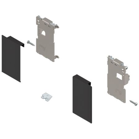 Set frontale ZI7.0MS0 Blum per cassetto interno Legrabox, altezza M, Acciaio finitura Nero Carbonio