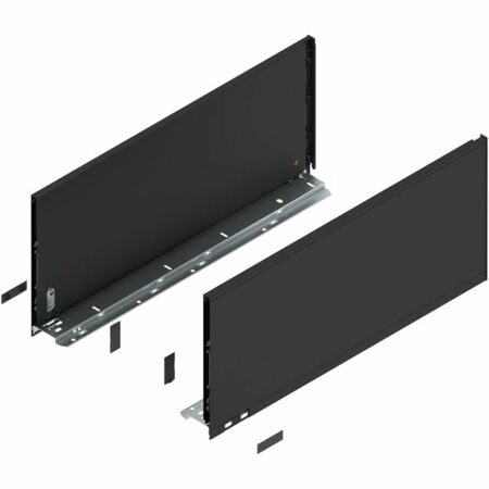 Set spondina F Legrabox 770F4002S Blum, altezza 241 mm, lunghezza 400 mm, Acciaio finitura Nero Carbonio