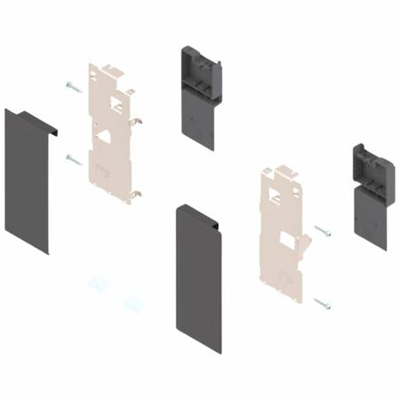 Set frontale ZI7.0KS0 Blum per cassetto interno Legrabox, altezza K, Acciaio finitura Grigio Orione Opaco