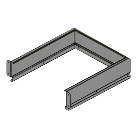 Vasca sifone Blum per cassetto con sponde metalliche, dimensione 309x280 mm, Acciaio finitura Grigio Orione Opaco