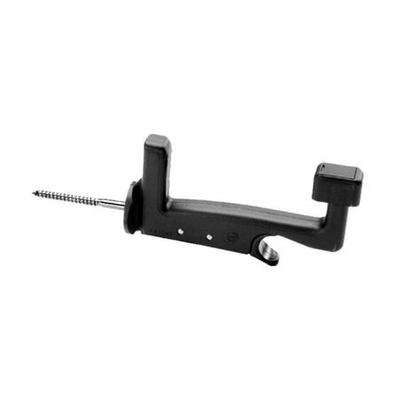 Fermaimposte Super Midi Grillo con ammortizzatore, spessore anta 85 a 101 mm, fissaggio a vite 120 mm, materiale nylon, finitura Nero
