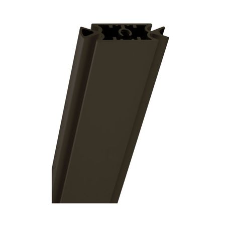 Profilo Slim 3520 Eureka per pareti attrezzate, dimensione 53x16 mm, lunghezza 3000 mm, Alluminio finitura Bronzo Anodizzato