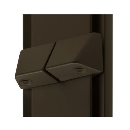 Coppia di bloccaggio reggimensola Slim 3522 Eureka per pareti attrezzate, dimensione 50x19 mm, altezza 25 mm, Alluminio Bronzo Anodizzato