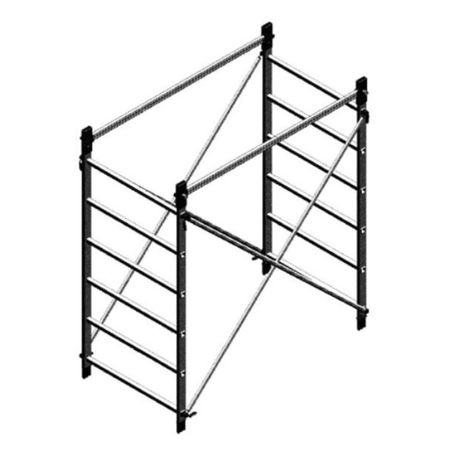 Alzata trabatello Alumito AMMP Facal per interni, 6 gradini, altezza 1800 mm, materiale Alluminio