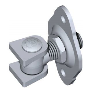 Cardine con piastra a vite VC1111.A18 Fac per cancello ad anta, filetto M18, regolabile 53-67 mm, Acciaio finitura Zincato