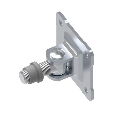 Cardine con piastra a vite VC1213.A22 Fac per cancello ad anta, filetto M22, regolabile 55-86 mm, Acciaio finitura Zincato