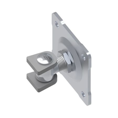 Cardine con piastra a vite VC1106.A18 Fac per cancello ad anta, filetto M18, regolabile 55-69 mm, Acciaio finitura Zincato