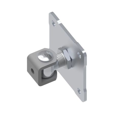 Cardine con piastra a vite VC1206.A18 Fac per cancello ad anta, filetto M18, regolabile 56-70 mm, Acciaio finitura Zincato