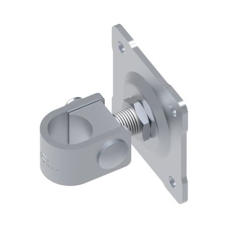 Cardine con piastra a vite VC1306.A22 Fac per cancello ad anta, filetto M22, tondo 35 mm, regolabile 61-88 mm, Acciaio finitura Zincato