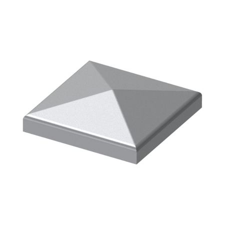 Cappello quadro con bordo VL2101.200.L Fac per copricolonna, dimensione 200x200 mm, altezza 39 mm, Acciaio finitura Naturale Lucido