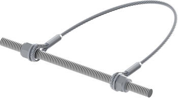 Cavo anticaduta VC9111.400 Fac per cancello ad anta, dimensioni 4x400 mm, barra filettata M10 e dadi