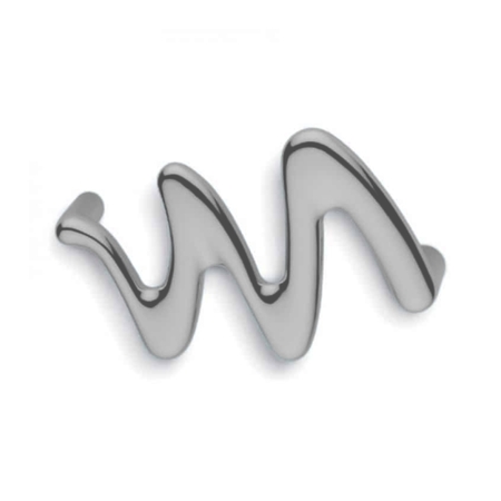 Maniglia A240 Valli e Valli per mobile, interasse 64 mm, Zama finitura Grigio Chiaro