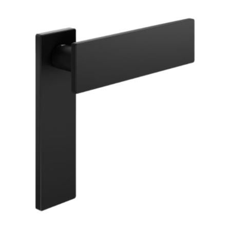 Maniglia Due DND DU10 per porta, placca rettangolare cieca 146x40x9 mm, Ottone finitura Nera