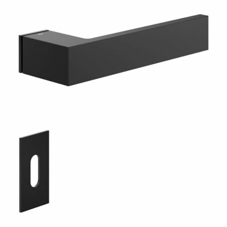 Maniglia Infinito DND IF01P per porta, rosetta e bocchetta rettangolare 50x25 mm foro Patent, Ottone finitura Nero
