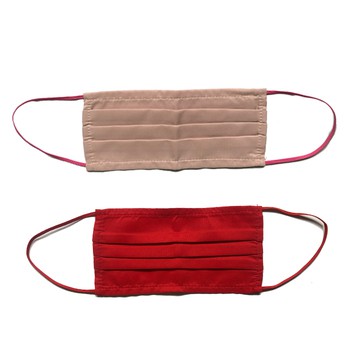 Mascherine per bambini, filtrante in cotone e poliestere, dimensione 15,5 x 7 cm, confezione 2 mascherine colore Rosa e Rossa