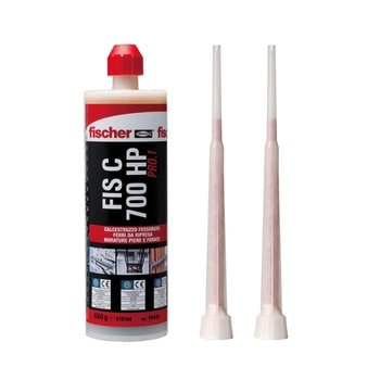 Ancorante chimico in resina Fischer FIS C700 HP PRO.1, bicomponente, per calcestruzzo fessurato e muratura, cartuccia 410 ml