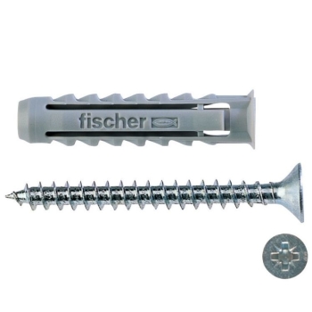 Tassello Sx-S Fischer, per fissaggio Universale, diametro 6 mm, lunghezza 30 mm, con vite 4,5x40 mm, materiale Nylon