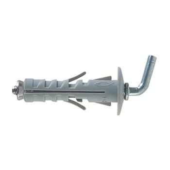 Tassello in nylon SB 12/8 Fischer con gancio corto, per fissaggi universali, lunghezza 45 mm, diametro 12 mm