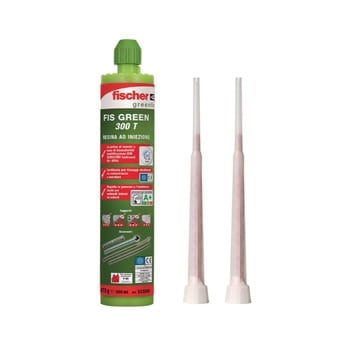 Resina con biomateriali Fischer FIS GREEN 300 T, per calcestruzzo non fessurato e muratura, cartuccia 300 ml