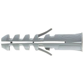 Tassello S-C Fischer per fissaggio universale, diametro 6 mm, lunghezza 30 mm, con collarino, confezione Industriale, materiale Nylon